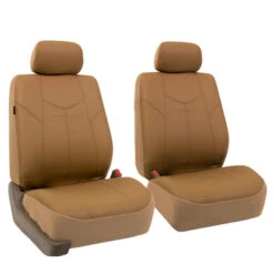 PU Leather Rome Seat Covers - Front Set Tan(Pu Leather Rome Seat Covers Front Set Tan)