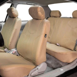 PU Leather Rome Seat Covers - Full Set Tan(Pu Leather Rome Seat Covers Full Set Tan) -FH Group 88 PU009115 tan 07