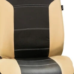 Royal PU Leather Seat Covers - Front Set Beige / Black(Royal Pu Leather Seat Covers Front Set Beige Black) -FH Group 88 PU103102 beigeblack 02 b3cd3067 a796 4a86 9a0d 51e4bd39567e
