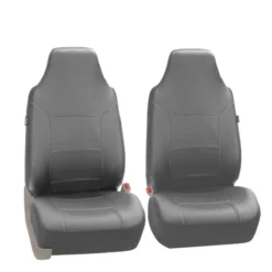 Royal PU Leather Seat Covers - Front Set Gray(Royal Pu Leather Seat Covers Front Set Gray)