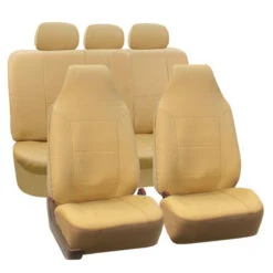Royal PU Leather Seat Covers Full Set Beige(Royal Pu Leather Seat Covers Full Set Beige)
