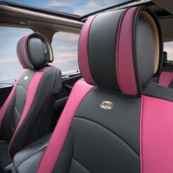 Ultra Comfort Deluxe Leatherette Seat Cushions - Front Set Pink(Ultra Comfort Deluxe Leatherette Seat Cushions Pink) 9 Ultra Comfort Deluxe Leatherette Seat Cushions - Front Set Pink(Ultra Comfort Deluxe Leatherette Seat Cushions Pink) -FH Group 88 PU205102 pink 03