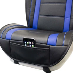 Futuristic Faux Leather Seat Cushions - Full Set Blue(Futuristic Faux Leather Seat Cushions Full Set Blue) -FH Group 88 PU208102 blue 03 5a0afd84 a812 4c6c a5bc 8adcef2693f0