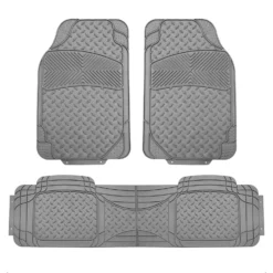 ClimaProof Trimmable Non-Slip Vinyl Floor Mats - 3 Row Gray(Climaproof Trimmable Non Slip Vinyl Floor Mats 3 Row Gray) -FH Group F11307GRAY