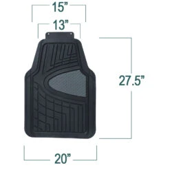 Premium Tall Channel Trimmable Non-Slip Rubber Floor Mats - Full Set Blue(Premium Tall Channel Trimmable Non Slip Rubber Floor Mats Full Set Blue) 17 Premium Tall Channel Trimmable Non-Slip Rubber Floor Mats - Full Set Blue(Premium Tall Channel Trimmable Non Slip Rubber Floor Mats Full Set Blue) -FH Group F11311 dimensions front 7e3ee557 4947 42bd ba39 51502753bdce
