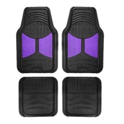 Trimmable ClimaProof Monster Eye Non-Slip Rubber Floor Mats - Full Set Purple(Trimmable Climaproof Monster Eye Non Slip Rubber Floor Mats Full Set Purple)