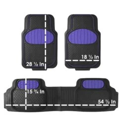 Heavy Duty ClimaProof Trimmable Touchdown Non-Slip Rubber Floor Mats Black(Heavy Duty Climaproof Trimmable Touchdown Non Slip Rubber Floor Mats Black) -FH Group F11500bllueDimensions 092c0387 1e53 4371 ae83 1cd8a1bebec5