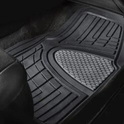Trimmable ClimaProof Heavy Duty Tall Channel Non-Slip Rubber Floor Mats - Full Set Gray(Trimmable Climaproof Heavy Duty Tall Channel Non Slip Rubber Floor Mats Full Set Gray) 9 Trimmable ClimaProof Heavy Duty Tall Channel Non-Slip Rubber Floor Mats - Full Set Gray(Trimmable Climaproof Heavy Duty Tall Channel Non Slip Rubber Floor Mats Full Set Gray) -FH Group F11511 interior passenger e1567180248478