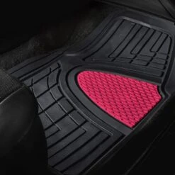Trimmable ClimaProof Heavy Duty Tall Channel Non-Slip Rubber Floor Mats - Full Set Pink(Trimmable Climaproof Heavy Duty Tall Channel Non Slip Rubber Floor Mats Full Set Pink) -FH Group F11511PINK passenger e1567180173814