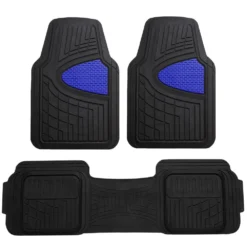 Trimmable ClimaProof Heavy Duty Tall Channel Non-Slip Rubber Floor Mats - Full Set Blue(Trimmable Climaproof Heavy Duty Tall Channel Non Slip Rubber Floor Mats Full Set Blue)