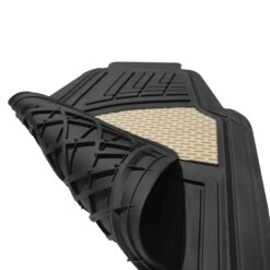 Trimmable ClimaProof Heavy Duty Tall Channel Non-Slip Rubber Floor Mats - Full Set Beige(Trimmable Climaproof Heavy Duty Tall Channel Non Slip Rubber Floor Mats Full Set Beige) -FH Group F11511 texture