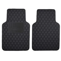 Luxury Universal Liners Heavy Duty Faux Leather Non-Slip Floor Mats Diamond Design - Full Set Black(Luxury Universal Liners Heavy Duty Faux Leather Non Slip Floor Mats Diamond Design Full Set Black) 15 Luxury Universal Liners Heavy Duty Faux Leather Non-Slip Floor Mats Diamond Design - Full Set Black(Luxury Universal Liners Heavy Duty Faux Leather Non Slip Floor Mats Diamond Design Full Set Black) -FH Group F12002 black2