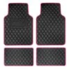 Deluxe Non-Slip Faux Leather Floor Mats - Full Set Pink(Deluxe Non Slip Faux Leather Floor Mats Full Set Pink)