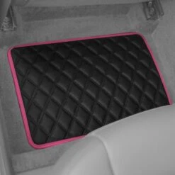 Deluxe Non-Slip Faux Leather Floor Mats - Full Set Pink(Deluxe Non Slip Faux Leather Floor Mats Full Set Pink) -FH Group F12003pink interior REAR e1616686445701