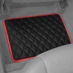Deluxe Non-Slip Faux Leather Floor Mats - Full Set Red(Deluxe Non Slip Faux Leather Floor Mats Full Set Red) -FH Group F12003red interior REAR e1616687096119