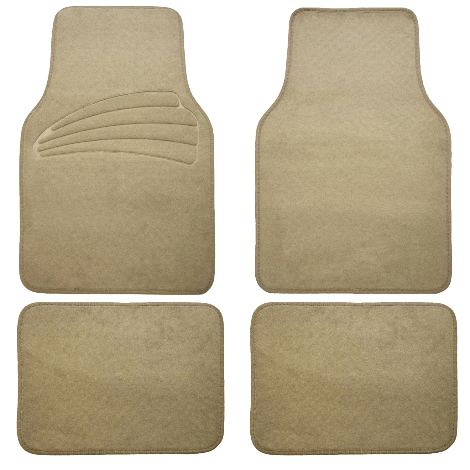 Premium Carpet Floor Mats With Heel Pad Floor Liners - Full Set Beige(Premium Carpet Floor Mats With Heel Pad Floor Liners Full Set Beige) 1 Premium Carpet Floor Mats With Heel Pad Floor Liners - Full Set Beige(Premium Carpet Floor Mats With Heel Pad Floor Liners Full Set Beige)