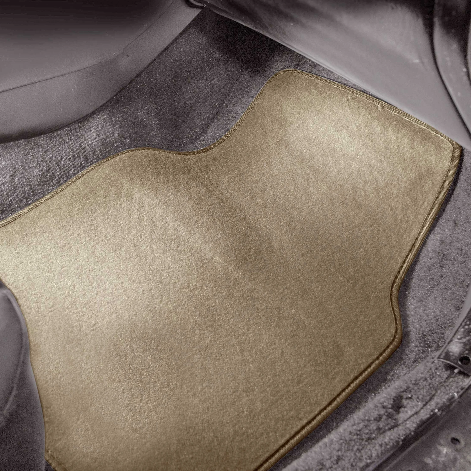 Premium Carpet Floor Mats With Heel Pad Floor Liners - Full Set Beige(Premium Carpet Floor Mats With Heel Pad Floor Liners Full Set Beige) 3 Premium Carpet Floor Mats With Heel Pad Floor Liners - Full Set Beige(Premium Carpet Floor Mats With Heel Pad Floor Liners Full Set Beige) - Image 3