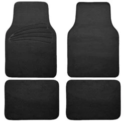 Premium Carpet Floor Mats With Heel Pad Floor Liners - Full Set Black(Premium Carpet Floor Mats With Heel Pad Floor Liners Full Set Black)