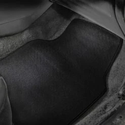 Premium Carpet Floor Mats With Heel Pad Floor Liners - Full Set Black(Premium Carpet Floor Mats With Heel Pad Floor Liners Full Set Black) -FH Group F14401BLACK pass