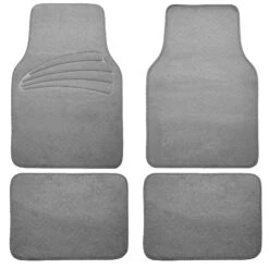 Premium Carpet Floor Mats With Heel Pad Floor Liners - Full Set Gray(Premium Carpet Floor Mats With Heel Pad Floor Liners Full Set Gray)