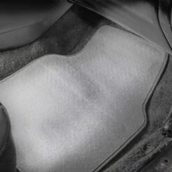 Premium Carpet Floor Mats With Heel Pad Floor Liners - Full Set Gray(Premium Carpet Floor Mats With Heel Pad Floor Liners Full Set Gray) -FH Group F14401GRAY pass