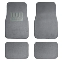 Premium Non-Slip Carpet Floor Mats With Heel Pad - Full Set Gray(Premium Non Slip Carpet Floor Mats With Heel Pad Full Set Gray)