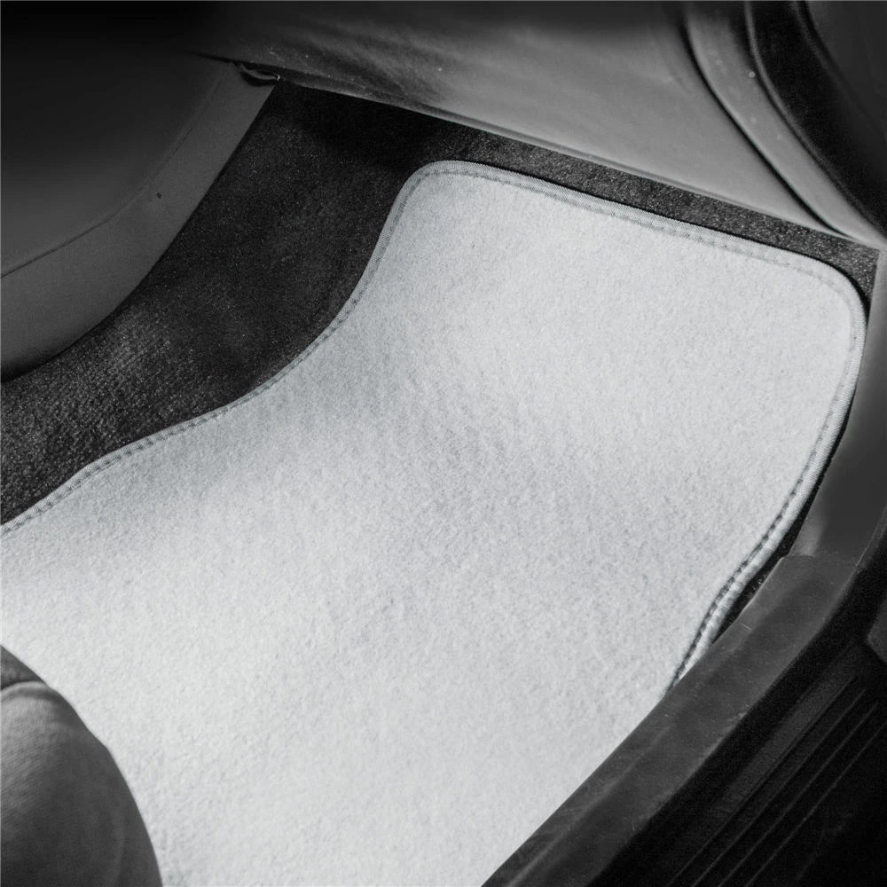 Non-Slip Carpet Floor Mats With Heel Pad - Full Set Gray(Non Slip Carpet Floor Mats With Heel Pad Full Set Gray) 4 Non-Slip Carpet Floor Mats With Heel Pad - Full Set Gray(Non Slip Carpet Floor Mats With Heel Pad Full Set Gray) - Image 4