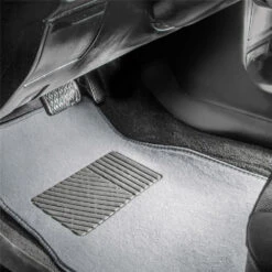 Non-Slip Carpet Floor Mats With Heel Pad - Full Set Gray(Non Slip Carpet Floor Mats With Heel Pad Full Set Gray) 12 Non-Slip Carpet Floor Mats With Heel Pad - Full Set Gray(Non Slip Carpet Floor Mats With Heel Pad Full Set Gray) -FH Group F14403GRAY driver