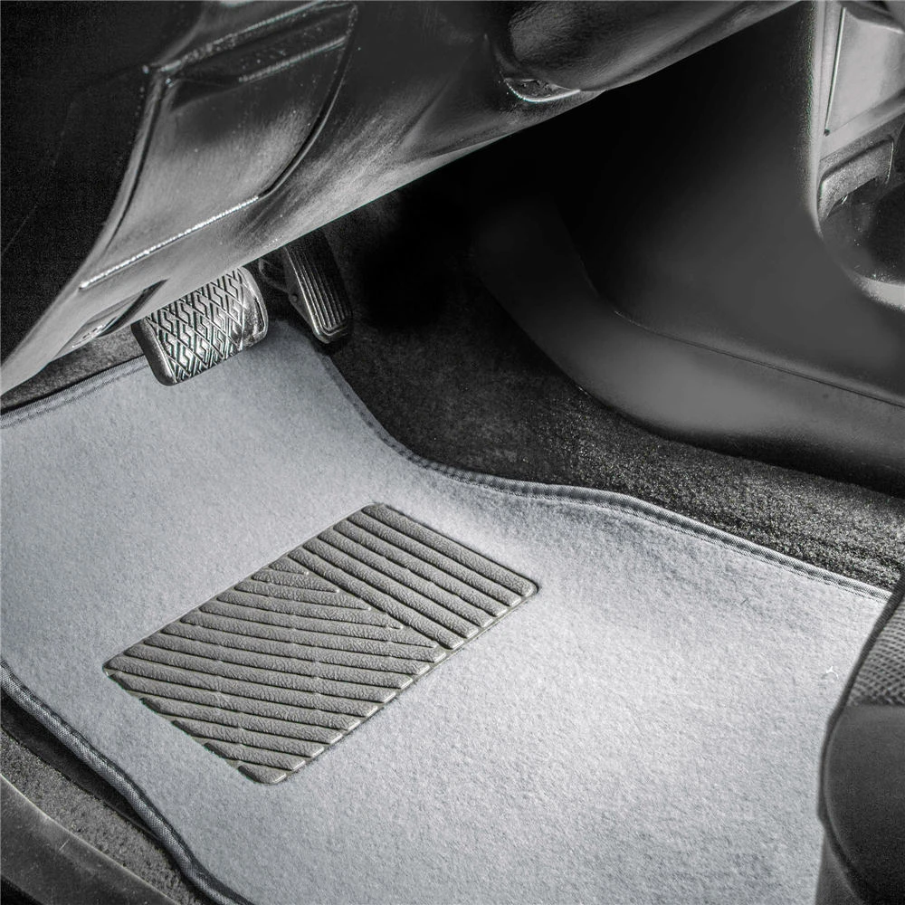 Non-Slip Carpet Floor Mats With Heel Pad - Full Set Gray(Non Slip Carpet Floor Mats With Heel Pad Full Set Gray) 5 Non-Slip Carpet Floor Mats With Heel Pad - Full Set Gray(Non Slip Carpet Floor Mats With Heel Pad Full Set Gray) - Image 5