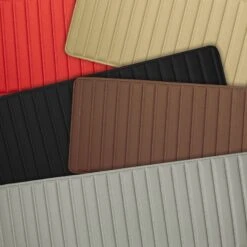 Deluxe Heavy-Duty Non-Slip Faux Leather Flat Stripe Multi-Purpose Cargo Liner - Beige, 14(Deluxe Heavy Duty Faux Leather Flat Stripe Multi Purpose Cargo Liner Beige Size 14) -FH Group F16500 14 color