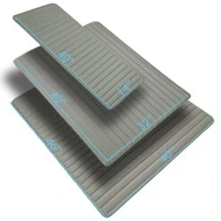 Deluxe Heavy-Duty Non-Slip Faux Leather Flat Stripe Multi-Purpose Cargo Liner - Gray, 46(Deluxe Heavy Duty Non Slip Faux Leather Flat Stripe Multi Purpose Cargo Liner Gray 46) -FH Group F16500 grey dimension 60c44849 4ebc 4865 bd0d 9cd427275190