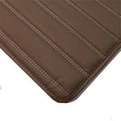 Deluxe Heavy-Duty Non-Slip Faux Leather Flat Stripe Multi-Purpose Cargo Liner - Brown, 46(Deluxe Heavy Duty Non Slip Faux Leather Flat Stripe Multi Purpose Cargo Liner Brown 46) -FH Group F16500brown closeup2 2171f596 7808 4062 8ff1 26cd9762ddaa