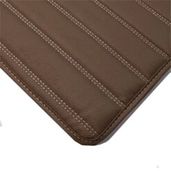 Deluxe Heavy-Duty Non-Slip Faux Leather Flat Stripe Multi-Purpose Cargo Liner - Brown, 32(Deluxe Heavy Duty Non Slip Faux Leather Flat Stripe Multi Purpose Cargo Liner Brown 32) -FH Group F16500brown closeup2 33da2cbb b045 4c30 bb7c 51f31d1e12c0