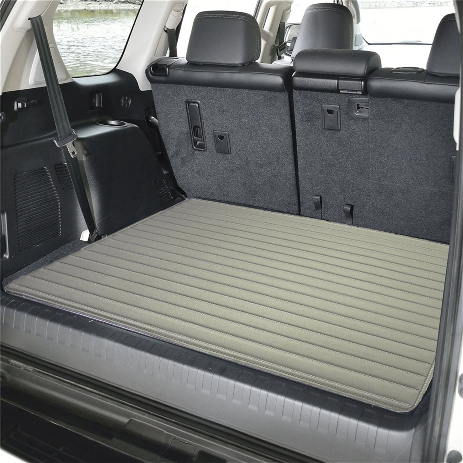 Deluxe Heavy-Duty Non-Slip Faux Leather Flat Stripe Multi-Purpose Cargo Liner - Gray, 32(Deluxe Heavy Duty Non Slip Faux Leather Flat Stripe Multi Purpose Cargo Liner Gray 32) 2 Deluxe Heavy-Duty Non-Slip Faux Leather Flat Stripe Multi-Purpose Cargo Liner - Gray, 32(Deluxe Heavy Duty Non Slip Faux Leather Flat Stripe Multi Purpose Cargo Liner Gray 32) - Image 2