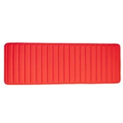 Deluxe Heavy-Duty Non-Slip Faux Leather Flat Stripe Multi-Purpose Cargo Liner - Red, 14(Deluxe Heavy Duty Non Slip Faux Leather Flat Stripe Multi Purpose Cargo Liner Red 14)