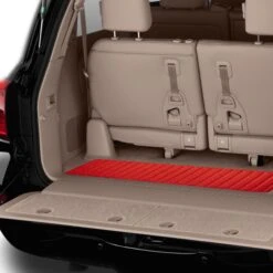Deluxe Heavy-Duty Non-Slip Faux Leather Flat Stripe Multi-Purpose Cargo Liner - Red, 14(Deluxe Heavy Duty Non Slip Faux Leather Flat Stripe Multi Purpose Cargo Liner Red 14) -FH Group F16500red14 04