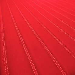 Deluxe Heavy-Duty Non-Slip Faux Leather Flat Stripe Multi-Purpose Cargo Liner - Red, 14(Deluxe Heavy Duty Non Slip Faux Leather Flat Stripe Multi Purpose Cargo Liner Red 14) -FH Group F16500red closeup1