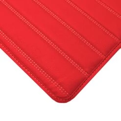 Deluxe Heavy-Duty Non-Slip Faux Leather Flat Stripe Multi-Purpose Cargo Liner - Red, 14(Deluxe Heavy Duty Non Slip Faux Leather Flat Stripe Multi Purpose Cargo Liner Red 14) -FH Group F16500red closeup2