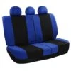 Light & Breezy Flat Cloth Seat Covers - Rear Blue / Black(Light Amp Breezy Flat Cloth Seat Covers Rear Blue Black)