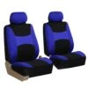 Light & Breezy Flat Cloth Seat Covers - Front Set Blue / Black(Light Amp Breezy Flat Cloth Seat Covers Front Set Blue Black)