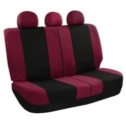 Light & Breezy Flat Cloth Seat Covers - Rear Burgundy(Light Amp Breezy Flat Cloth Seat Covers Rear Burgundy)