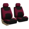 Light & Breezy Flat Cloth Seat Covers - Front Set Burgundy(Light Amp Breezy Flat Cloth Seat Covers Front Set Burgundy)