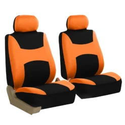 Light & Breezy Flat Cloth Seat Covers - Front Set Orange(Light Amp Breezy Flat Cloth Seat Covers Front Set Orange)