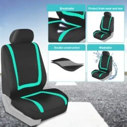 Unique Flat Cloth Seat Covers - Full Set Mint(Unique Flat Cloth Seat Covers Full Set Mint) 12 Unique Flat Cloth Seat Covers - Full Set Mint(Unique Flat Cloth Seat Covers Full Set Mint) -FH Group FB032114MINT 6