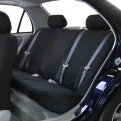 Unique Flat Cloth Seat Covers - Rear Black(Unique Flat Cloth Seat Covers Rear Black) -FH Group FB032black interio rear