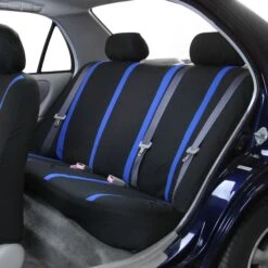 Unique Flat Cloth Seat Covers - Rear Blue(Unique Flat Cloth Seat Covers Rear Blue) -FH Group FB032blue interiorrear