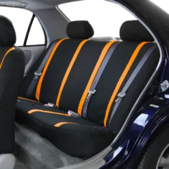 Unique Flat Cloth Seat Covers - Rear Orange(Unique Flat Cloth Seat Covers Rear Orange) -FH Group FB032orange rearinterior