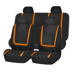 Unique Flat Cloth Seat Covers - Full Set Orange(Unique Flat Cloth Seat Covers Full Set Orange)