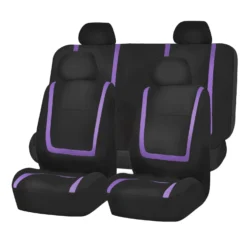 Unique Flat Cloth Seat Covers - Full Set Purple(Unique Flat Cloth Seat Covers Full Set Purple)