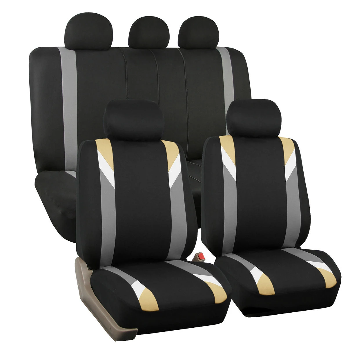Premium Modernistic Seat Covers - Full Set Beige(Premium Modernistic Seat Covers Full Set Beige) 1 Premium Modernistic Seat Covers - Full Set Beige(Premium Modernistic Seat Covers Full Set Beige)
